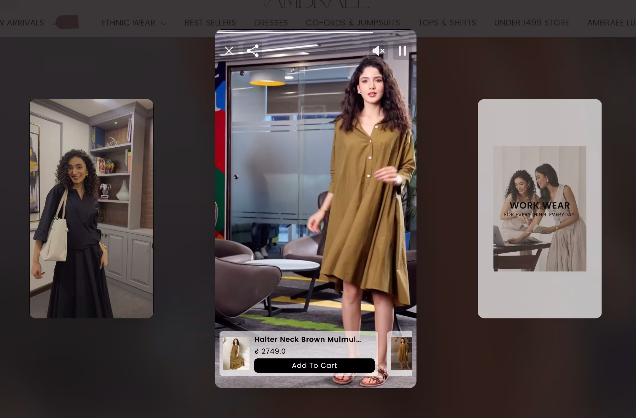 Engaging video commerce experience