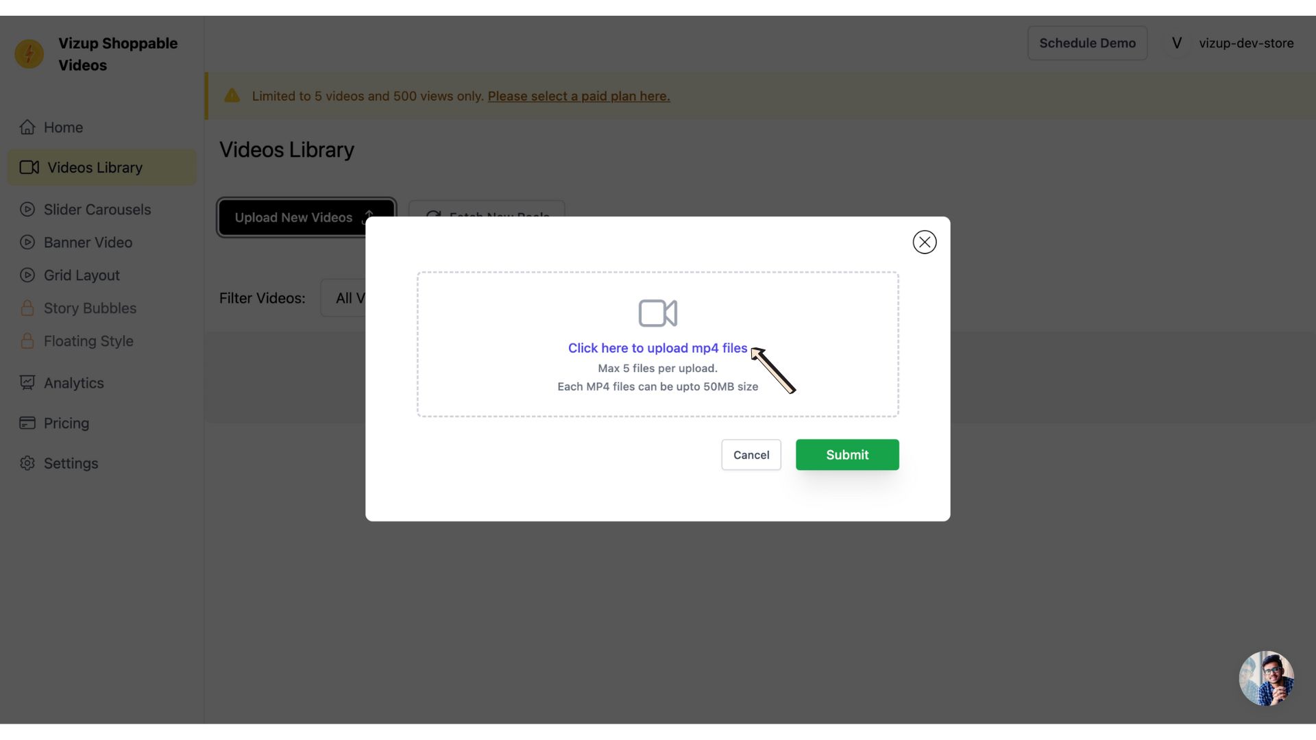 Selecting a Video File